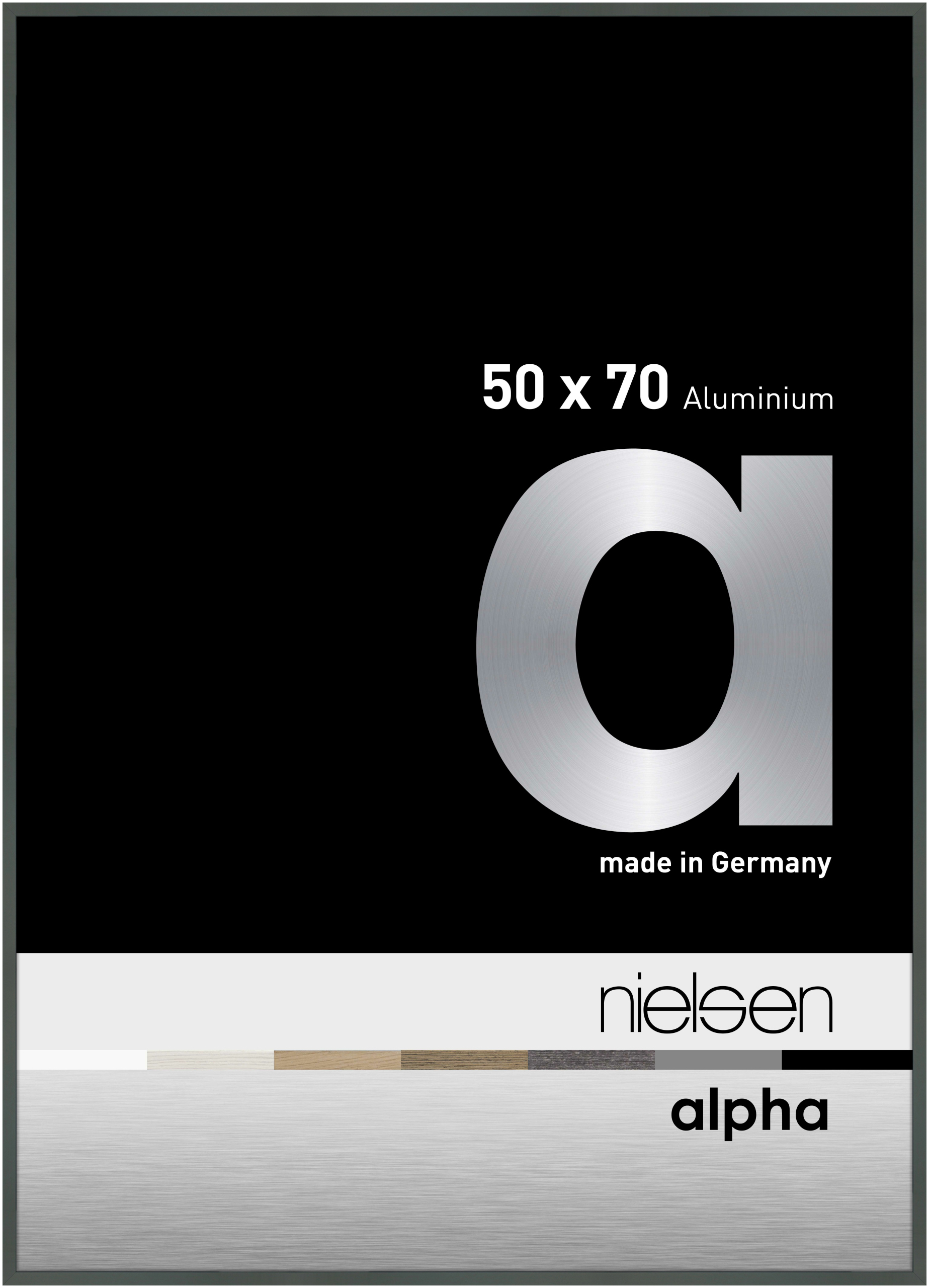 nielsen Aluminium Bilderrahmen Alpha, 50x70 cm, Platin